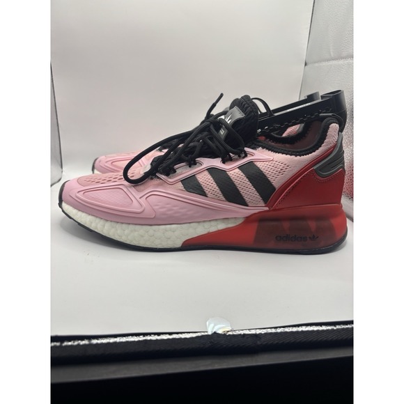 Adidas x Ninja ZX 2K Boost Men's True Pink Core White Black Scarlet Red Size 10 - Picture 4 of 13
